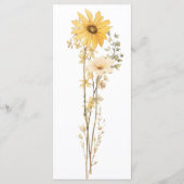 黄色の野結婚花 メニュー (裏面)