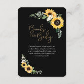 黄色の野花ひまわりフローラ本ベビー エンクロージャーカード (正面)