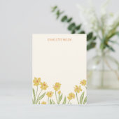黄色の野草個人文房具 サンキューカード (スタンド正面)