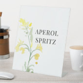 黄色の野草飲料台座の看板 台座サイン (インサイチュ)