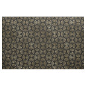 黄色の金ゴールドと黒のアールデコファンパターン ファブリック (ファットクウォーター)