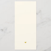 黄色の金ゴールドエレガント、場所の設定サンキューカード プログラム (裏面)