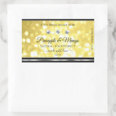 黄色の金ゴールドグリッター製品ラベルダイヤモンドシルバー 長方形シール (バッグ)