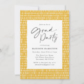 黄色の金ゴールドスタイリッシュスクリプト写真卒業パーティー 招待状 (裏面)