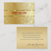 黄色の金ゴールドトーン – 抽象芸術パターン 名刺 (正面/裏面)