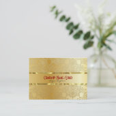 黄色の金ゴールドトーン – 抽象芸術パターン 名刺 (スタンド正面)