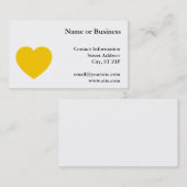 黄色の金ゴールドハート 名刺 (正面/裏面)