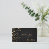 黄色の金ゴールドモダン抽象芸術 名刺 (スタンド正面)