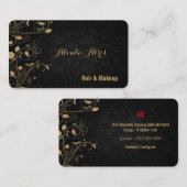 黄色の金ゴールドモダン抽象芸術 名刺 (正面/裏面)