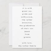 黄色の金ゴールドライン中空のグラーコンテンポラリード写真 案内状 (裏面)