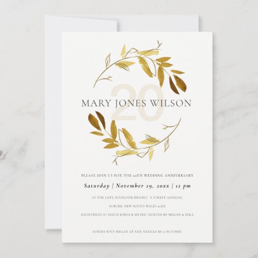 黄色の金ゴールド動物リース年限月記念カード サンキューカード (正面)