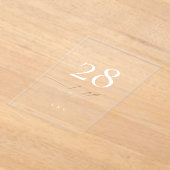 黄色の金ゴールド書道アクリルアーチテーブル番号 アクリル招待状 (レイダウン)