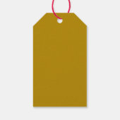 黄色の金ゴールド水色クリスマスボウスケッチ ギフトタグ (裏面)