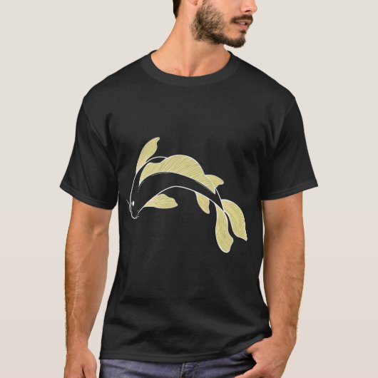 黄色の錦鯉 Tシャツ (正面)