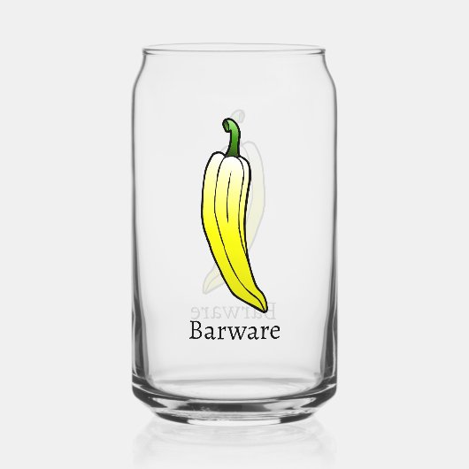 黄色の長い甘いコショウ ガラス缶 (正面)