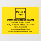 黄色の長方形のウィンドウクリングのビジネスブランド ウィンドウサイン (シート)