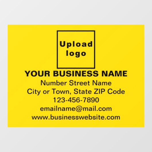 黄色の長方形のウィンドウクリングのビジネスブランド ウィンドウサイン (シート)