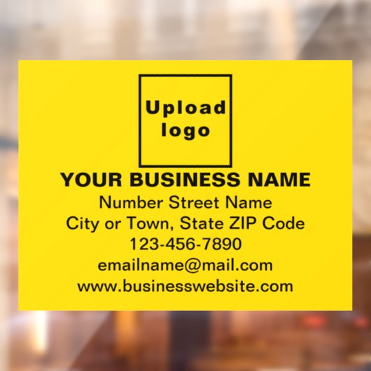 黄色の長方形のウィンドウクリングのビジネスブランド ウィンドウサイン (シート2)