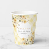 黄色の間抜けガチョウの赤ちゃん 紙コップ (正面)