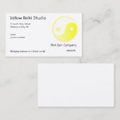 黄色の陰陽記号 名刺 (正面/裏面)