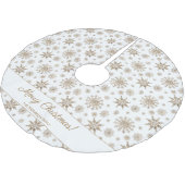 黄色の雪とカスタムクリスマス ブラッシュドポリエステルツリースカート (アングル)