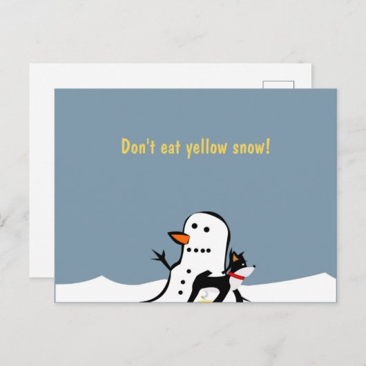 黄色の雪食べはがきを使用しない ポストカード (正面/裏面)