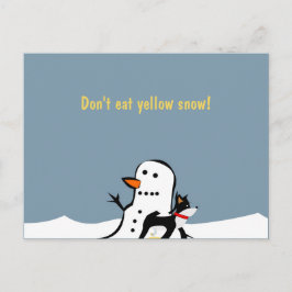 黄色の雪食べはがきを使用しない ポストカード