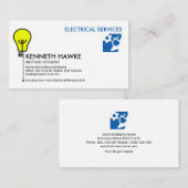 黄色の電スタイリッシュ球スイッチ電気技師 名刺 (正面/裏面)