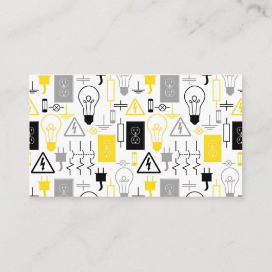 黄色の電気技師 名刺 (裏面)