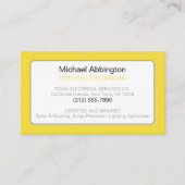 黄色の電気技師 名刺 (正面)