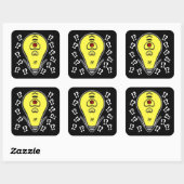 黄色の電球を取り消すv1.1 スクエアシール (シート)