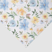 黄色の青いフローラ水色の切り離し 薄葉紙 (詳細)