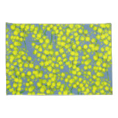 黄色の青いワタラアカシアの植物枕 枕カバー (裏面-右)