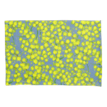 黄色の青いワタラアカシアの植物枕