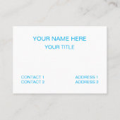 黄色の青い白い山形の色のブロックパターン 名刺 (裏面)