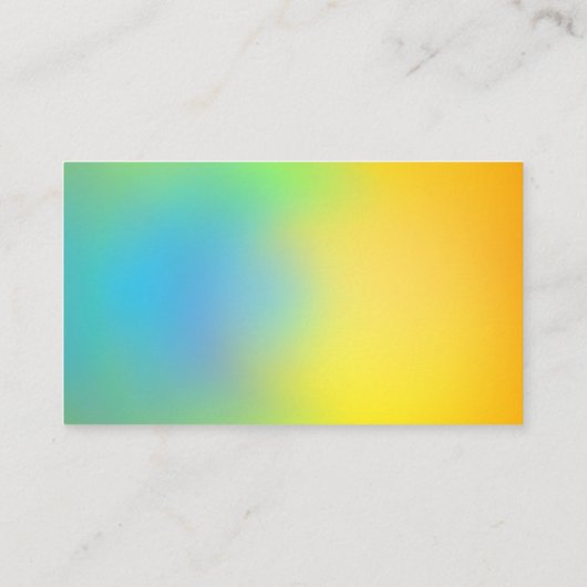黄色の青の色のシフト名刺 名刺 (裏面)