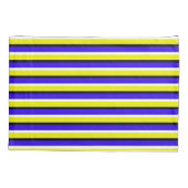 黄色の青ストライプ色のパターン 枕カバー (裏面)