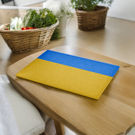 黄色の青ストライプ色 カッティングボード