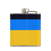 黄色の青ストライプ色 フラスク (裏面)