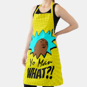 黄色の青ヨーマンマグショット漫画 エプロン (インサイチュ)