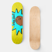 黄色の青ヨーマンマグショット漫画 スケートボード (正面)