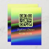 黄色の青色のQ Rコードを追加する専門職名ima (正面/裏面)
