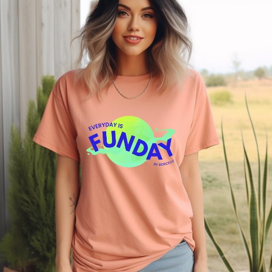 黄色の青鮮やかモダンよくはしゃぐ引用文Tシャツ Tシャツ