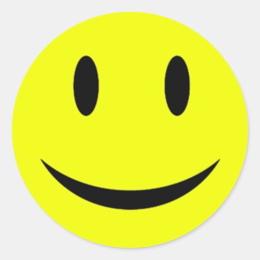 黄色の顔シール ラウンドシール (正面)
