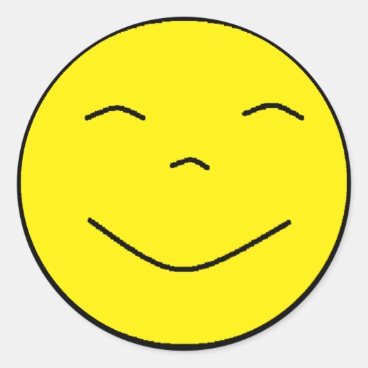 黄色の顔シール ラウンドシール (正面)