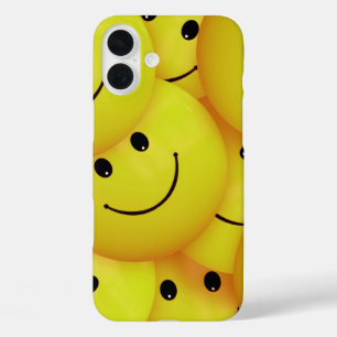 黄色の顔 iPhone 16 PLUSケース