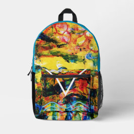 黄色の風景。 プリントバックパック