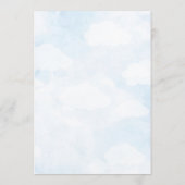 黄色の風船を使った空と雲の洗礼、 招待状 (裏面)