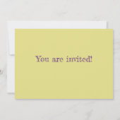 黄色の風船 青いカップケーキ 誕生日お知らせ 招待状 (裏面)