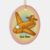 黄色の飛行機 セラミックオーナメント (右)